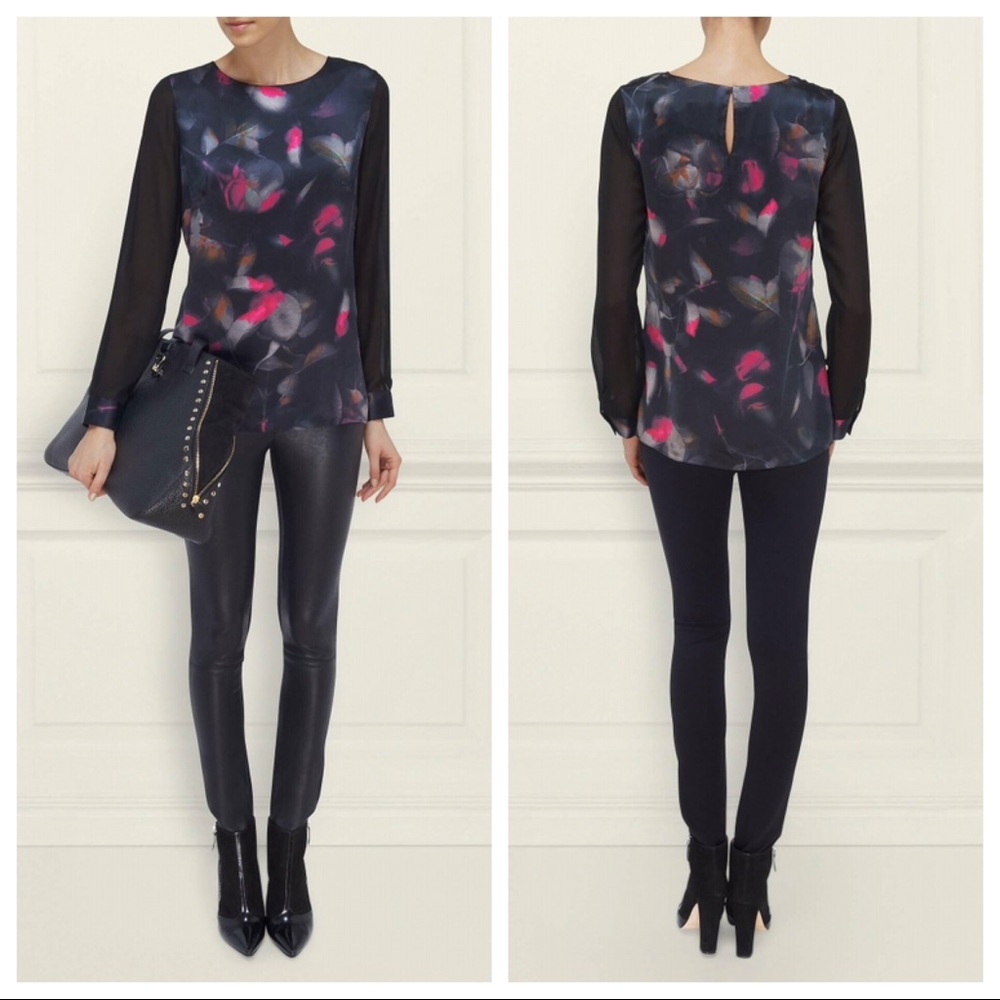 LK Bennett Eldora Silk Blouse Size 4 New!